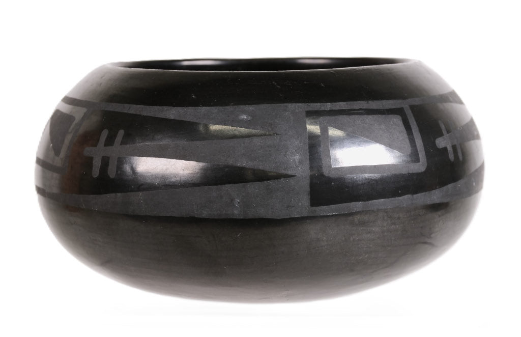 San Ildefonso Pueblo Pottery By Maria and Julian; Signed "Marie"