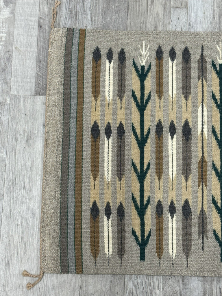 Navajo Corn and Prayer Feather Rug