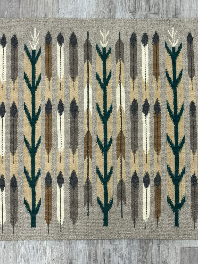 Navajo Corn and Prayer Feather Rug