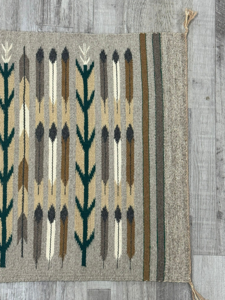 Navajo Corn and Prayer Feather Rug