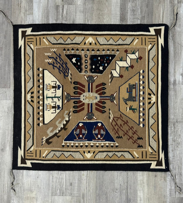 Navajo Rug; Sand Painting Rug
