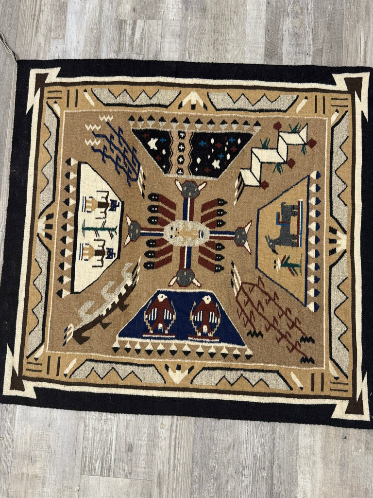 Navajo Rug; Sand Painting Rug