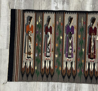 Navajo Rug; Pictorial; Weavers Holding Blankets