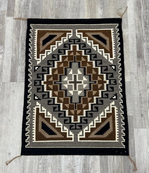 Navajo Rug; Very Fine Two Gray Hills
