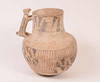 Pre-Columbian Pottery Pitcher with Dog Figure Handle