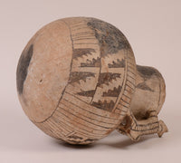 Pre-Columbian Pottery Pitcher with Dog Figure Handle