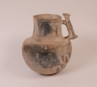 Pre-Columbian Pottery Pitcher with Dog Figure Handle