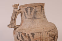 Pre-Columbian Pottery Pitcher with Dog Figure Handle
