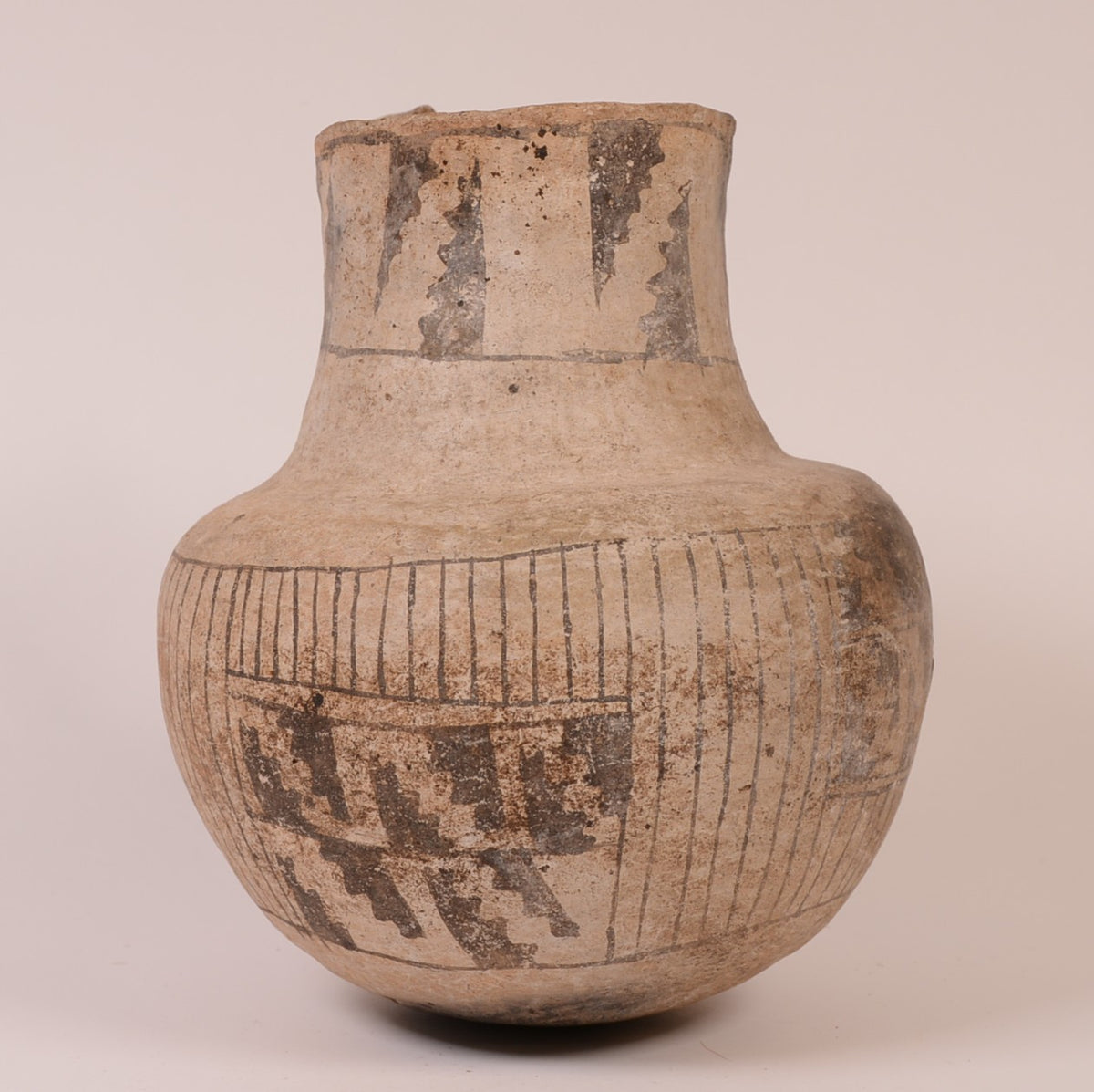 Pre-Columbian Pottery Pitcher with Dog Figure Handle