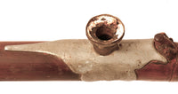 A Chinese Opium Pipe with Sterling Silver and Ivory