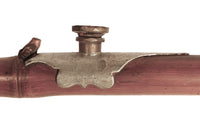 A Chinese Opium Pipe with Sterling Silver and Ivory