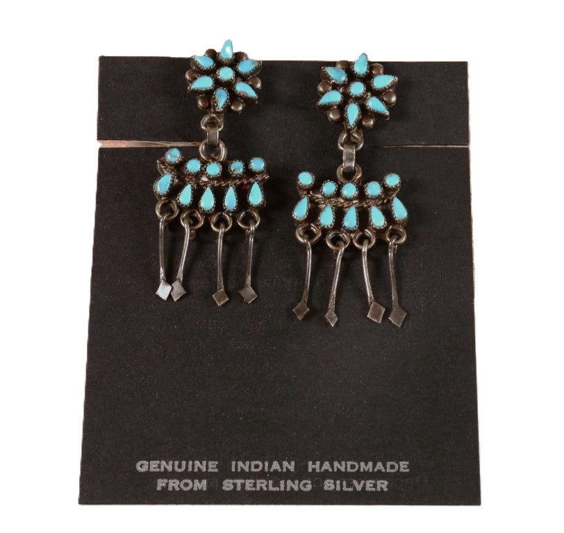 Zuni Pueblo Screwback Chandelier Earrings
