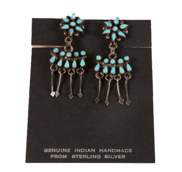 Zuni Pueblo Screwback Chandelier Earrings