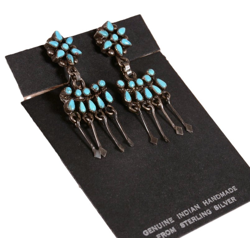 Zuni Pueblo Screwback Chandelier Earrings