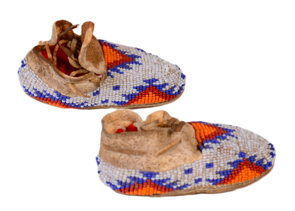 Plains Beaded Childs Moccasins