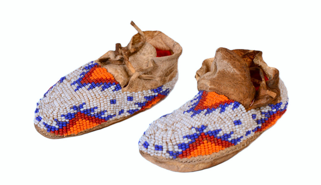 Plains Beaded Childs Moccasins