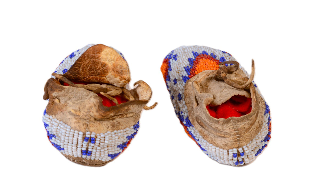 Plains Beaded Childs Moccasins