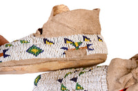Antique Cheyenne Hide Beaded Moccasins