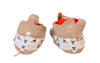 Antique Cheyenne Hide Beaded Moccasins