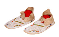 Antique Cheyenne Hide Beaded Moccasins