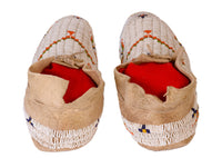 Antique Cheyenne Hide Beaded Moccasins