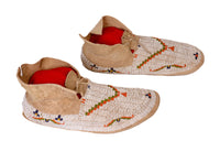 Antique Cheyenne Hide Beaded Moccasins