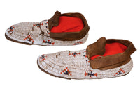 Antique Cheyenne Hide Beaded Moccasins