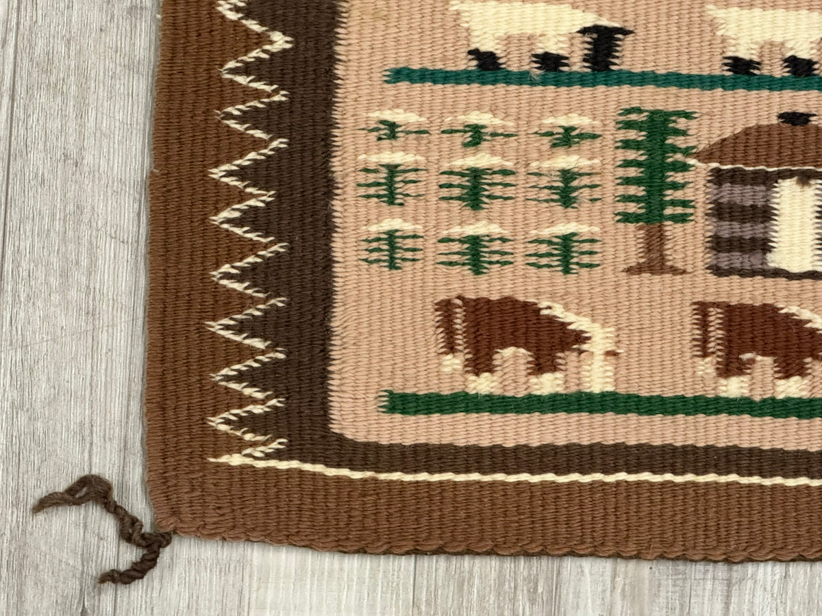 Navajo Rug; Pictorial of Navajo Life