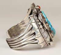 Navajo Santa Fe Bracelet By Johnny Pablo; Thunderbird Design