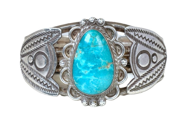 Navajo Sterling Silver with Turquoise Bracelet
