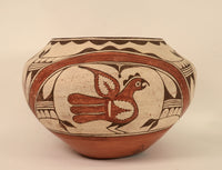 Large Zia Pueblo Rainbird Jar Pottery By Seferina Bell; 17.5"d
