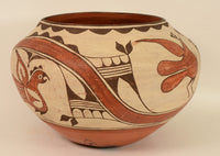 Large Zia Pueblo Rainbird Jar Pottery By Seferina Bell; 17.5"d
