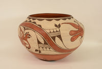 Large Zia Pueblo Rainbird Jar Pottery By Seferina Bell; 17.5"d