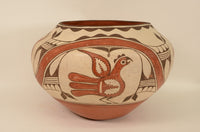 Large Zia Pueblo Rainbird Jar Pottery By Seferina Bell; 17.5"d