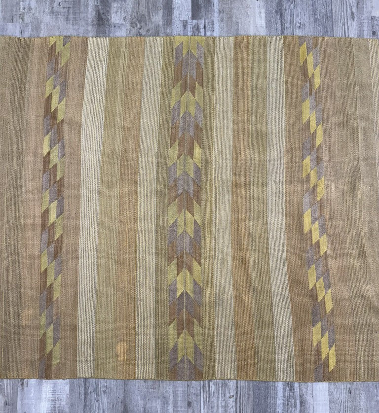 Navajo Classic Revival Banded Chinle Gold Tone Rug