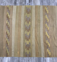 Navajo Classic Revival Banded Chinle Gold Tone Rug