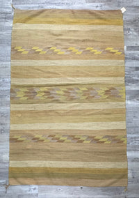Navajo Classic Revival Banded Chinle Gold Tone Rug