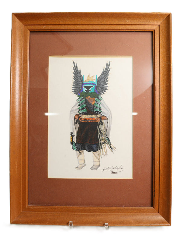 Original Painting "Crow Mother" By Cliff Bahnimptewa