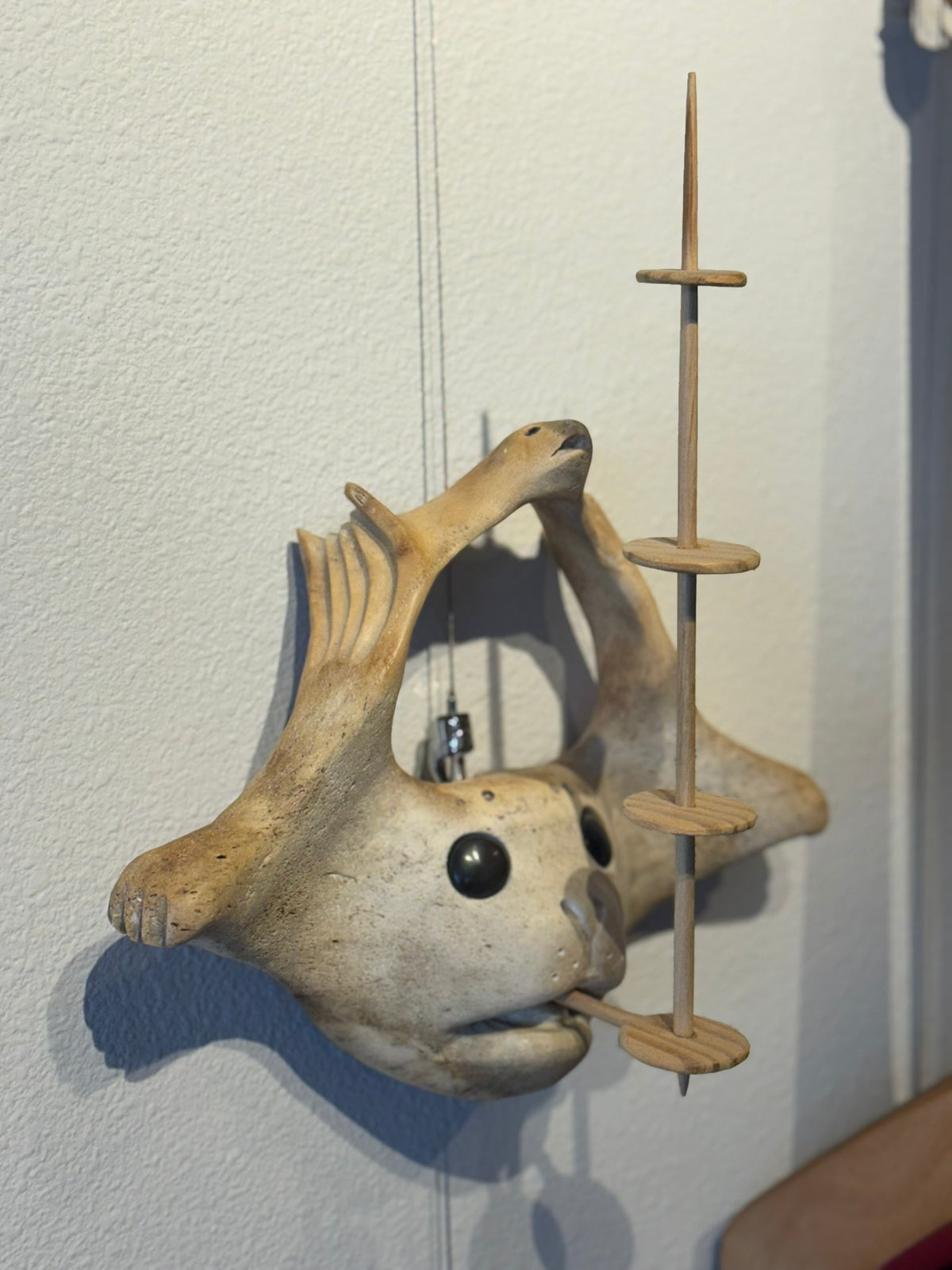 Inuit Bone Mask By Bobby Nashookpuk