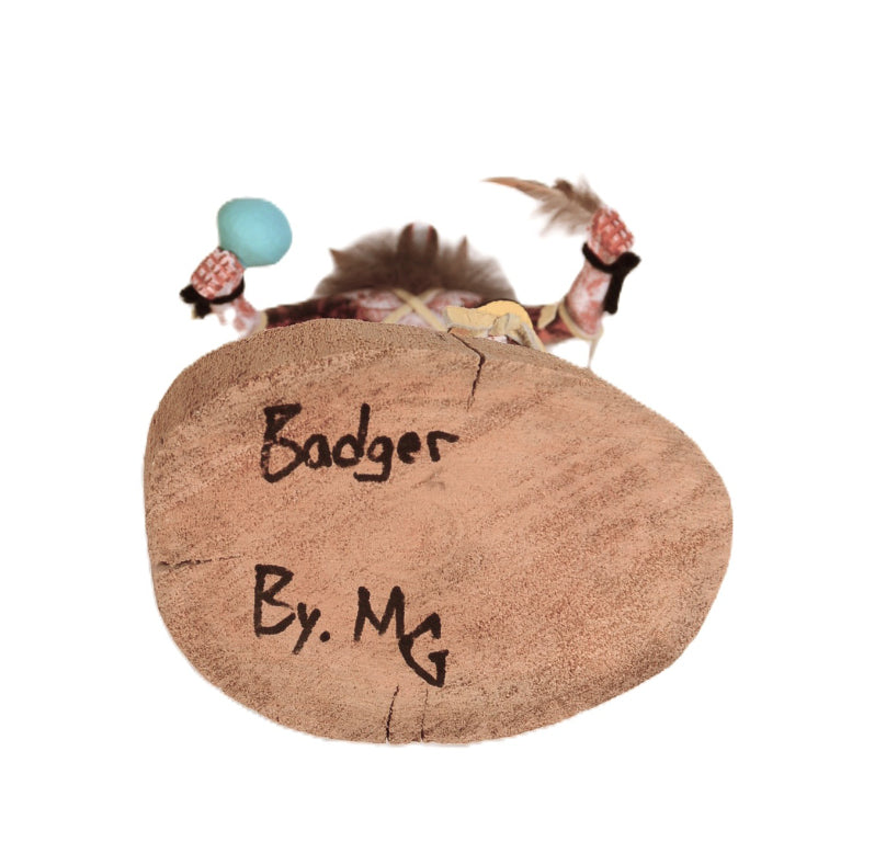 Hopi Pueblo Badger Kachina Doll By M.G.