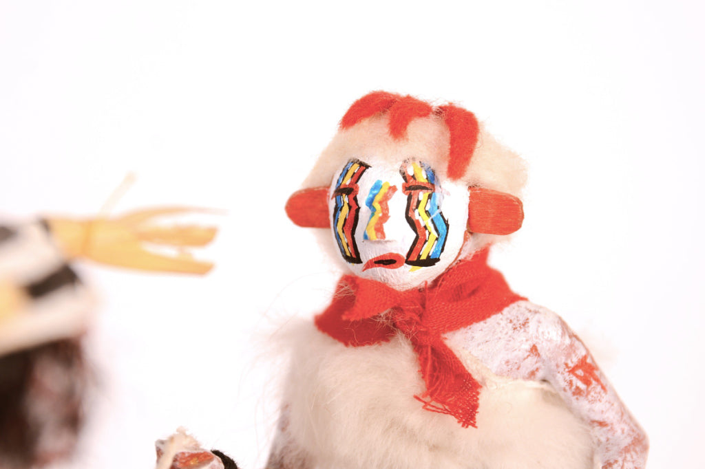Hopi Pueblo Double Helleya & Hopi Clown Kachina Doll By Reginald Dallas