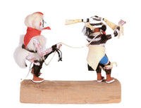 Hopi Pueblo Double Helleya & Hopi Clown Kachina Doll By Reginald Dallas