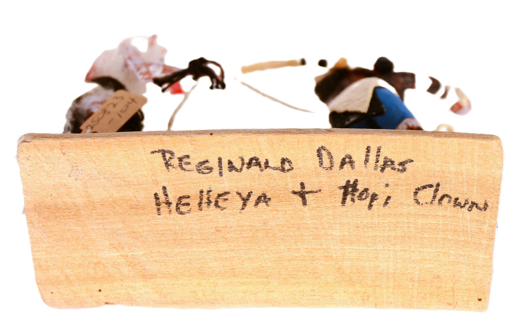 Hopi Pueblo Double Helleya & Hopi Clown Kachina Doll By Reginald Dallas