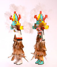 Hopi Pueblo Shalako Male and Female Kachina Dolls Pair