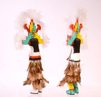 Hopi Pueblo Shalako Male and Female Kachina Dolls Pair