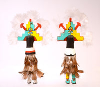Hopi Pueblo Shalako Male and Female Kachina Dolls Pair