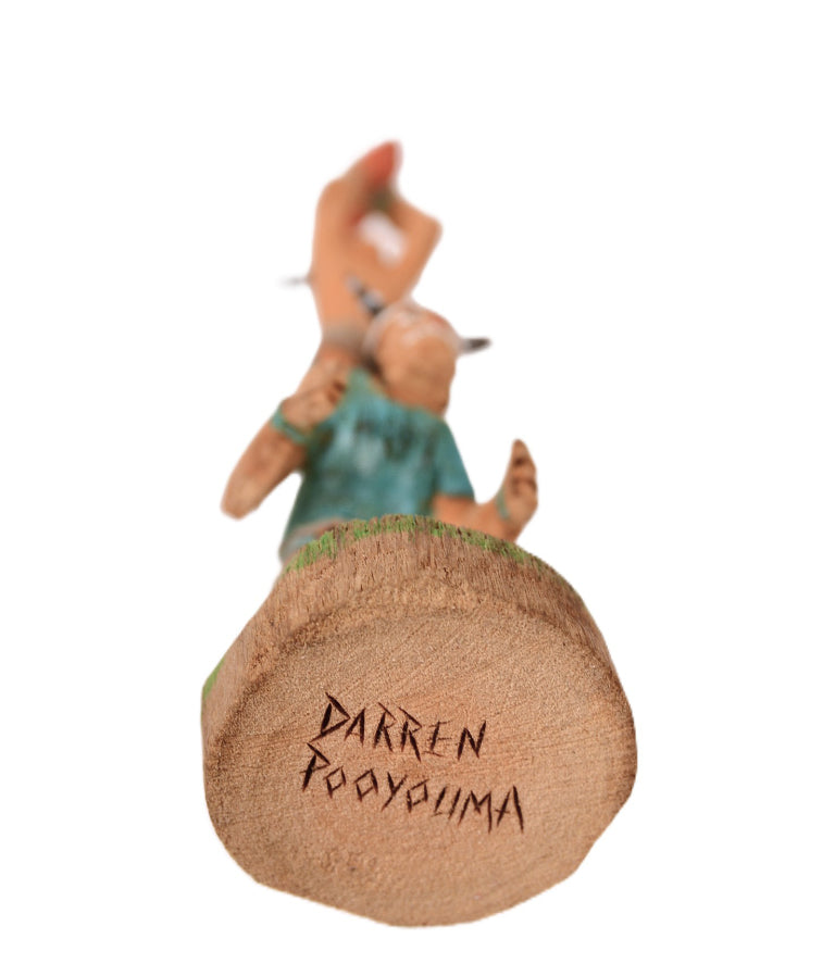 Hopi Pueblo Koshare Football Kachina Dolls By Darren Pooyouma