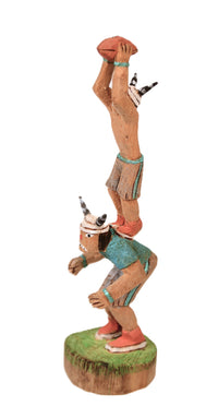 Hopi Pueblo Koshare Football Kachina Dolls By Darren Pooyouma