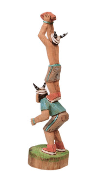 Hopi Pueblo Koshare Football Kachina Dolls By Darren Pooyouma