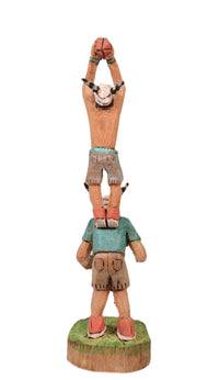 Hopi Pueblo Koshare Football Kachina Dolls By Darren Pooyouma